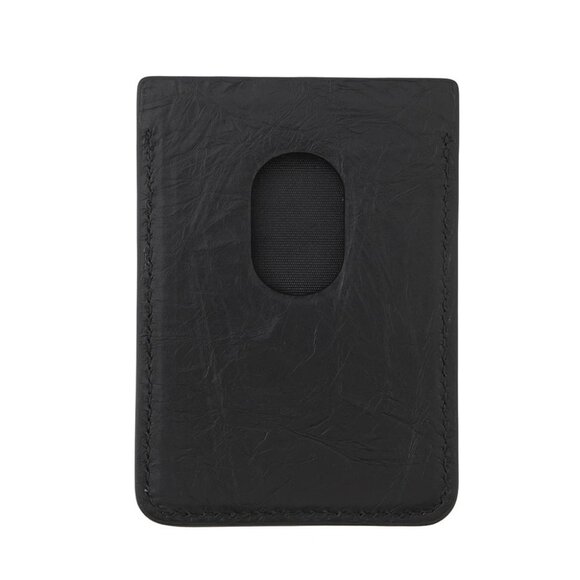 BALENCIAGA Quilted Magnetic Card Holder Crushed Calf Leather Black 782132 - Picture 2 of 7